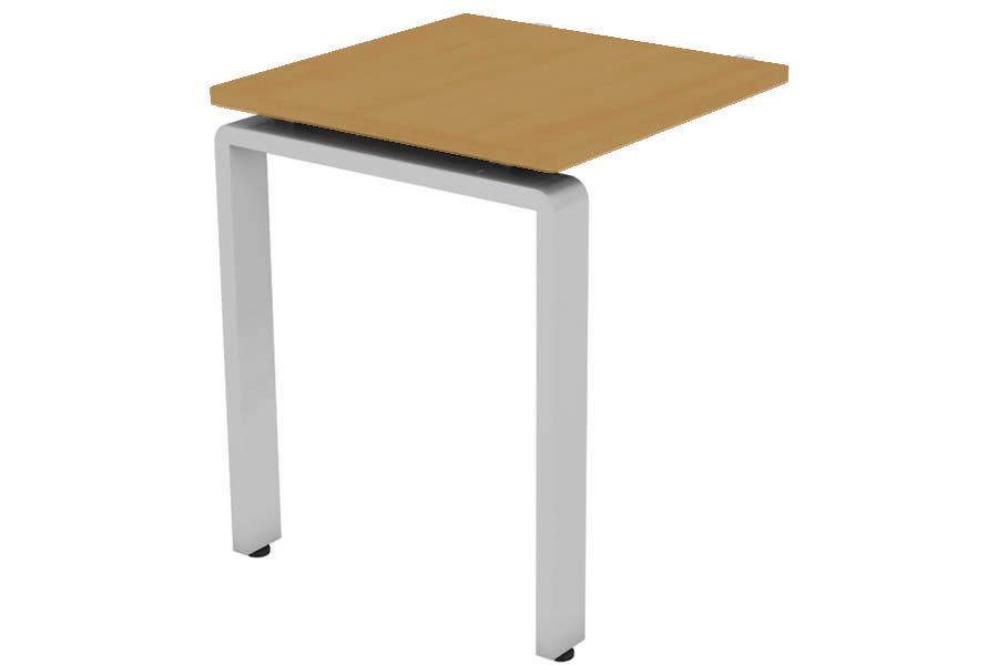 View Beech Bench Desk Return Extension Silver Leg W1000mm x D600mm Aura Beam information