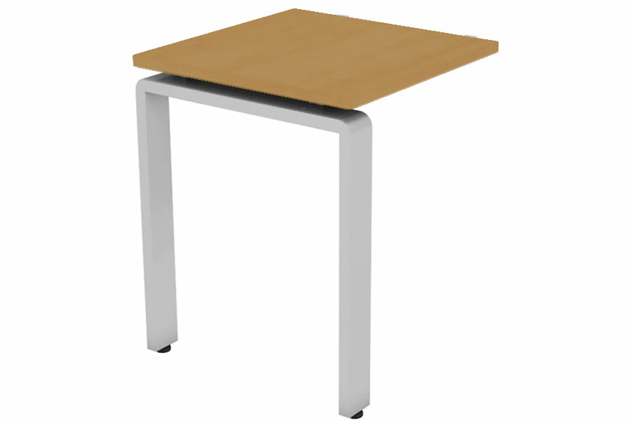 View Beech Bench Desk Return Extension Silver Leg W1200mm x D600mm Aura Beam information