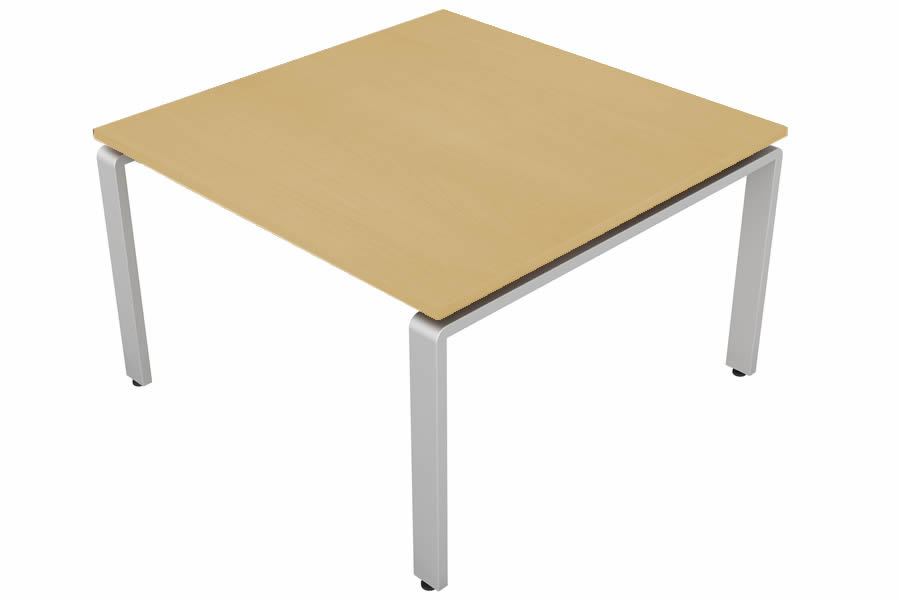 View Maple Office Meeting Table With Silver Legs W1800mm x D1200mm Aura information
