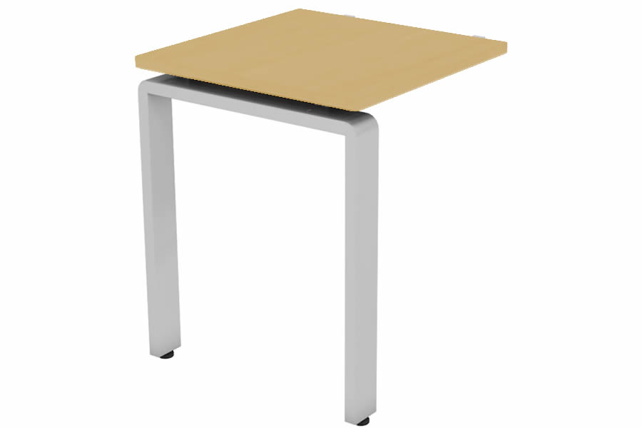 View Maple Bench Desk Return Extension Silver Leg W1000mm x D600mm Aura Beam information