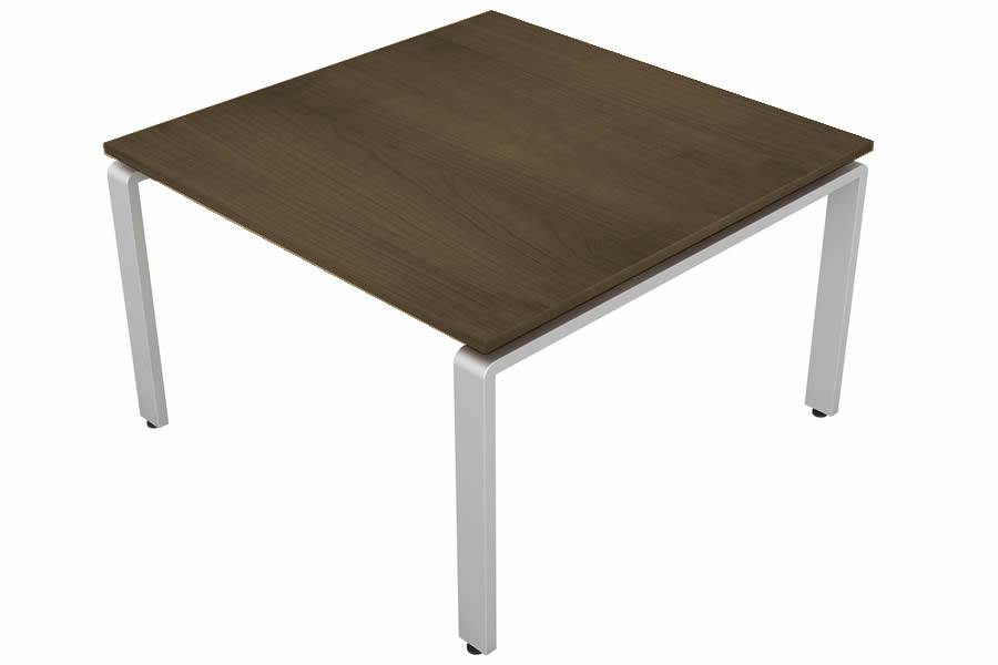 View Walnut Office Meeting Table With Silver Legs W1200mm x D1200mm Aura information