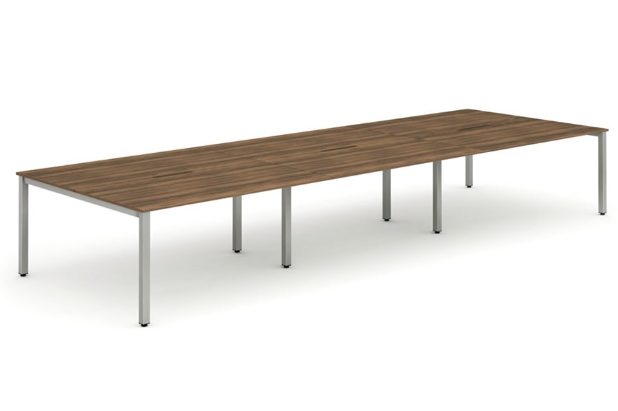 Portland 6 Person Double Bench Desk