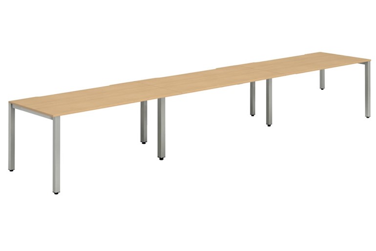 Portland 3 Person Single Bench Desk