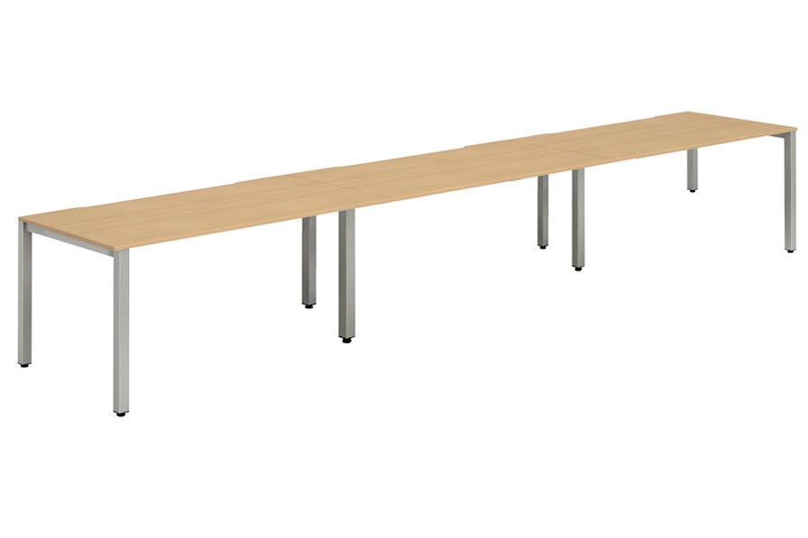 Portland 3 Person Single Bench Desk