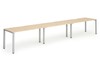 Portland 3 Person Single Bench Desk