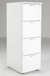 Kestral White 4 Drawer Filing Cabinet