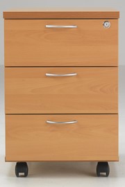 Hawk Mobile 3 Drawer Pedestal - Beech 