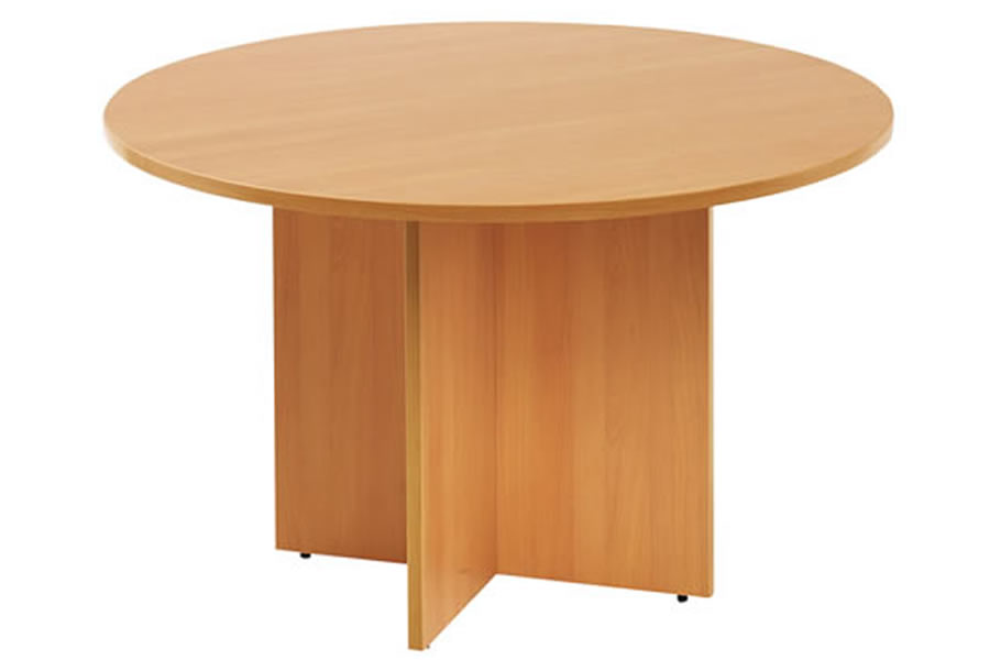 View Round Office 1100mm Meeting Table Seats 4 Oak Or Beech Finish Kestral information