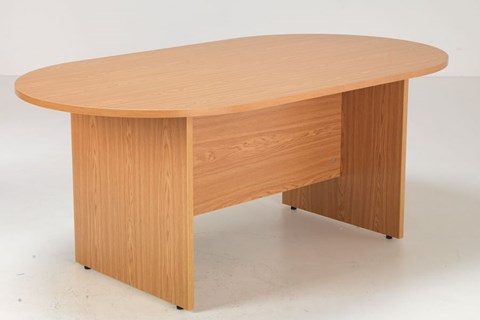 Kestral D End Boardroom Table - Oak 2400mm