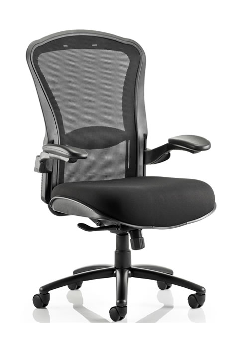 View Black Mesh Ergonomic Heavy Duty Bariatric Office Chair Height Adjustable Arms Fully Reclining Deep Padded Seat 5Year Guarantee Houston information