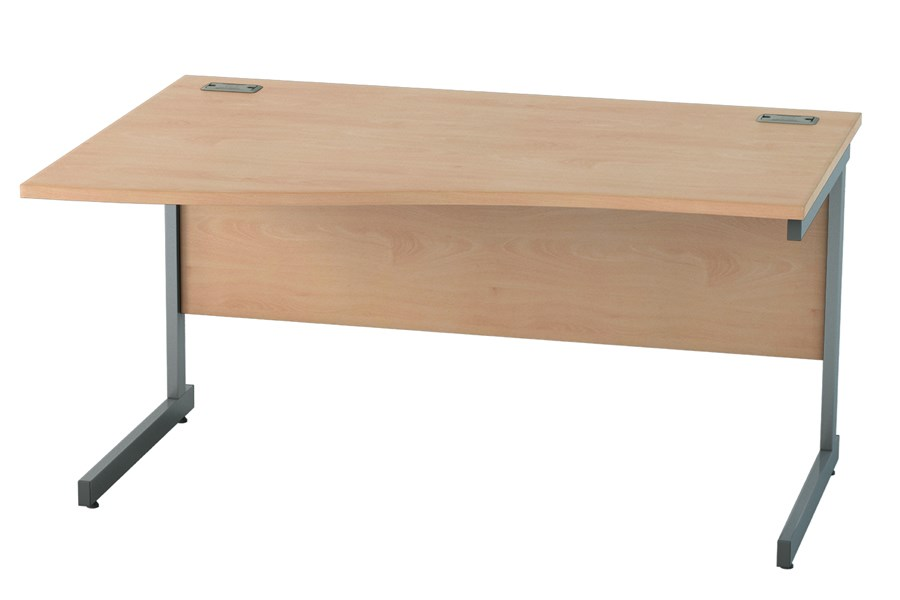 View Beech Cantilever Wave Desk Left Hand 1200mm x 800mm Thames information