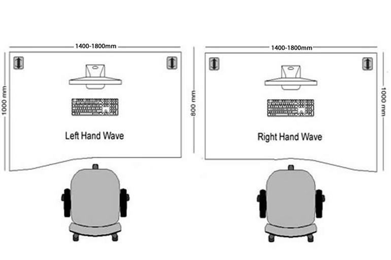 Duty Wave Pedestal Desk