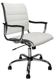 Carbis Designer Swivel Chair - White 