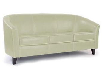 Holst Three Seater Reception Sofa - Cream Leather 
