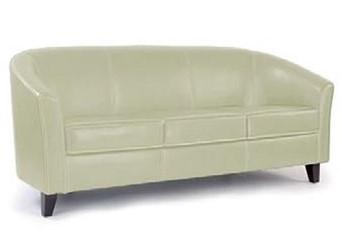 Holst Three Seater Reception Sofa - Cream Leather