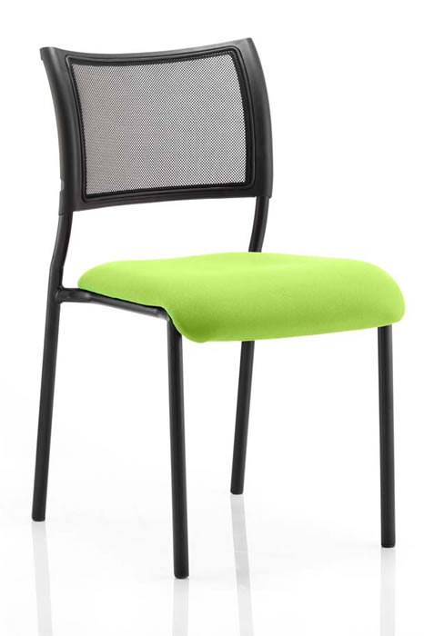 View Lime Mesh Back Stacking Conference Chair Deeply Padded Seat Breathable Air Mesh Backrest Black Robust Steel Frame Stacks 8 High Melbourne information