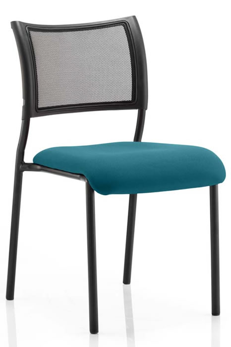 View Green Mesh Back Stacking Conference Chair Deeply Padded Seat Breathable Air Mesh Backrest Black Robust Steel Frame Stacks 8 High Melbourne information